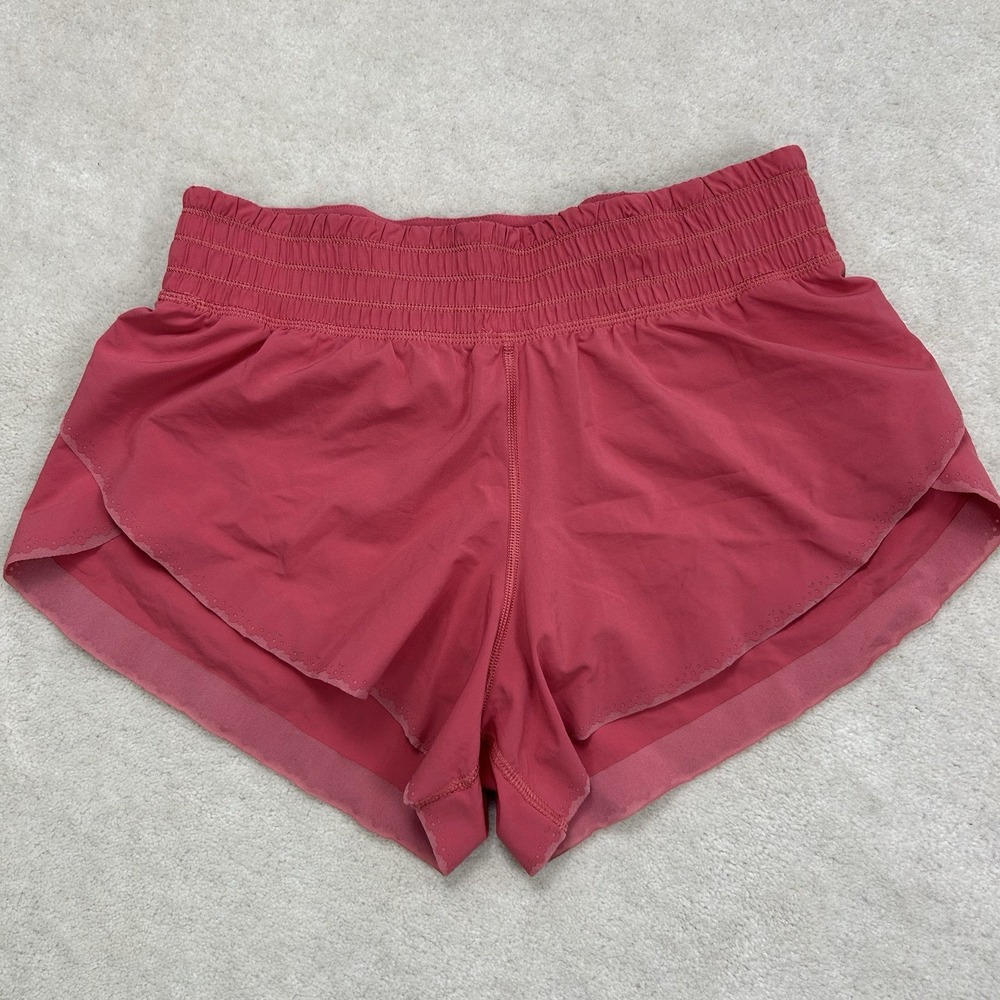 Lululemon Womens 4 Fast and Free High Rise Split Short 3" Inseam Red